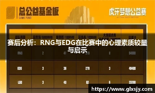 赛后分析：RNG与EDG在比赛中的心理素质较量与启示